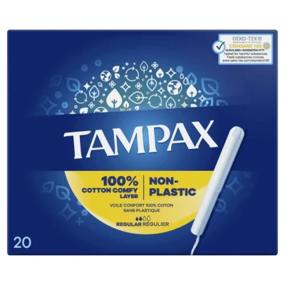 Afbeelding van 12x Tampax Tampons Regular met Kartonnen Inbrenghuls 20 stuks