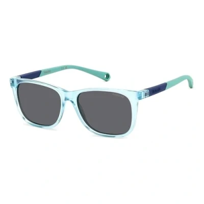 Afbeelding van POLAROID KIDS PLD 8058/S zonnebril, blauw, maat 48, kind, Azure, 48