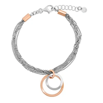 Afbeelding van Orphelia ZA 7387 Armband Bicolor Multiline Zilver 925 18.5 cm