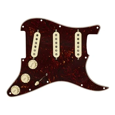 Afbeelding van Fender Pre Wired Strat Pickguard, Custom Shop Fat &#039;50s SSS Tortoise Shell Single coil pickup voor gitaren