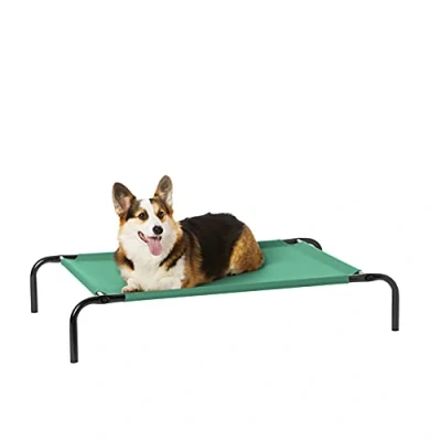 Afbeelding van Amazon Basics Verkoelend verhoogd hondenhuisdierbed, groen, maat M, 110 x 65 19 cm (l b h)