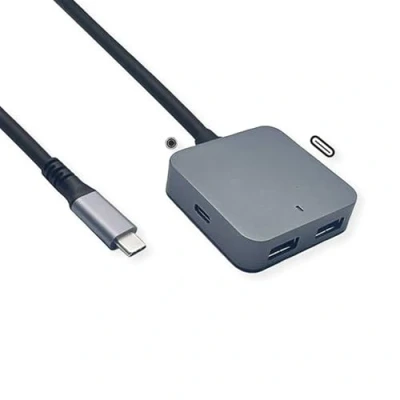 Afbeelding van VALUE USB 3.2 Gen 1 Hub, 4 poorten (2x A + 2x C), met verlengkabel, 3 m