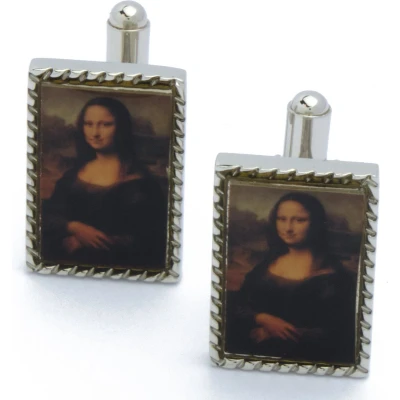 Afbeelding van Manchetknopen Kunst Mona Lisa Rechthoekig
