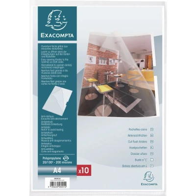 Afbeelding van L map met glad pp 20/100ste A4 Exacompta