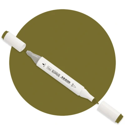 Afbeelding van Green Glaze Yellow Twin Tip Alcohol Ink Marker