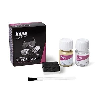 Afbeelding van Kaps super color leer &amp; kunstleer verf inc.cleaner (136) Ivoor 25ml