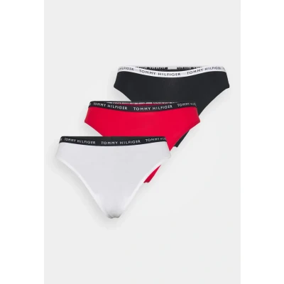 Afbeelding van Tommy Hilfiger string (set van 3) rood/zwart/wit