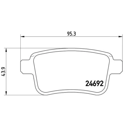 Afbeelding van Brembo Remblokset P 68 043
