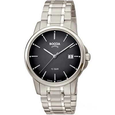 Afbeelding van Boccia 3633 07 Horloge Titanium Saffierglas Grijs 40 mm