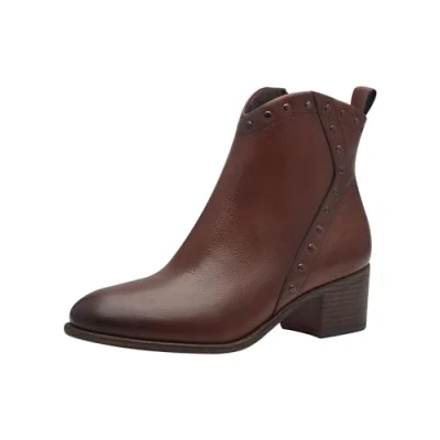 Afbeelding van Marco Tozzi Enkelkaarsjes, Dames, Maat: 38, Cognac Schoenen