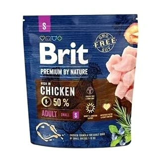 Afbeelding van BRIT Premium by Nature ADULT S droogvoer voor hond Kip 1 kg
