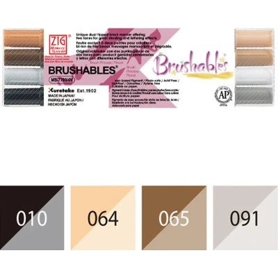 Afbeelding van Zig Brushables Brown 4 colors set