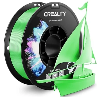 Afbeelding van CREALITY PETG filament 1,75 mm 3D printerfilament, 1 kg netjes opgerolde spoel, maatnauwkeurigheid ±0,03 mm, nieuwste batch 2024, geschikt voor Ender, Bambu Lab, Anycubic, ELEGOO FDM printers, groen