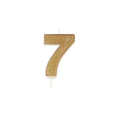 Afbeelding van Culpitt Cijferkaars #7 Goud met Glitter