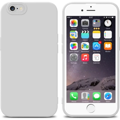 Afbeelding van Cadorabo Hoesje geschikt voor Apple iPhone 6 PLUS / 6S in FLUID WIT Beschermhoes TPU silicone Cover Case