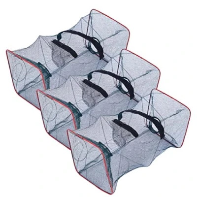 Afbeelding van Wedhapy 3 Stks Visaas Val Voor Rivierkreeft Garnalen Net, Vallen Opvouwbare Nylon Vissen Outdoor Cast Kooi Draagbare Visnet Krab Kreeft