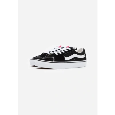 Afbeelding van Vans SK8 LOW Unisex Sneakers laag, Maat: 37, Black/true white Leer en textiel