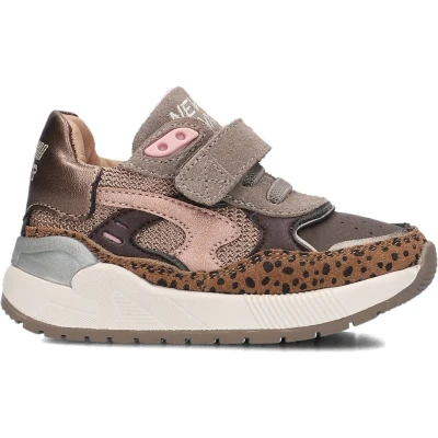 Afbeelding van Shoesme leren sneakers brons/zwart
