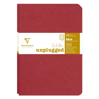 Afbeelding van Schrift Clairefontaine A5 lijn 48 vel 90gr 2 stuks rood