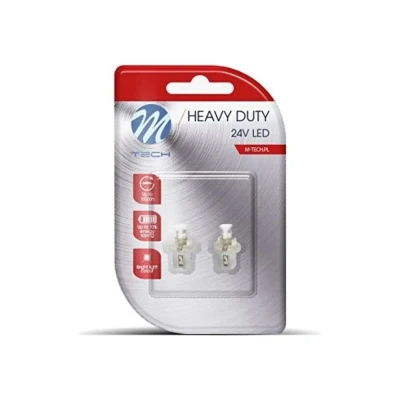 Afbeelding van M Tech Led B8.5D 24V Heavy Duty 1x diode Wit Set