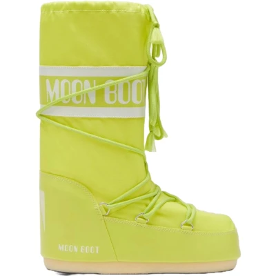 Afbeelding van Snowboot Moon Boot Junior Icon Nylon Cyber Lime Schoenmaat 27 30