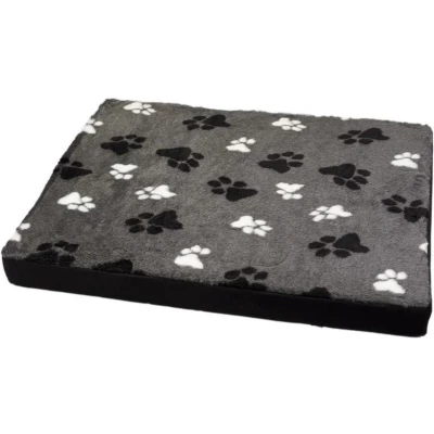 Afbeelding van Hondenmatras Teddy Grijs met poot 80x55x10 cm