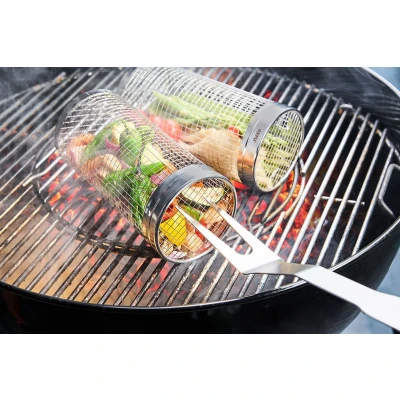 Afbeelding van GEFU BBQ Groentemand rond Grillmand 30 x 9.2cm RVS