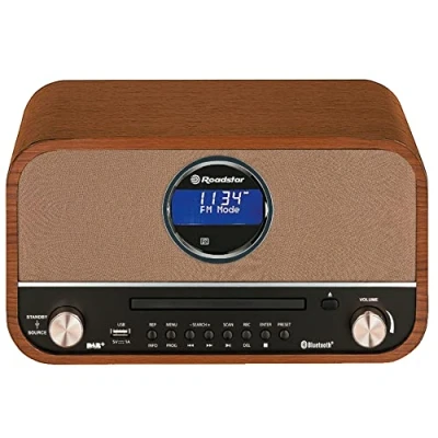 Afbeelding van Roadstar HRA 1782D Retro Radio met Bluetooth, DAB+ en CD Speler Bruin