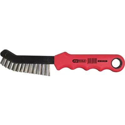 Afbeelding van KS Tools 201.2321 Remtang Draadborstel 2 rijen, recht en spits toelopend