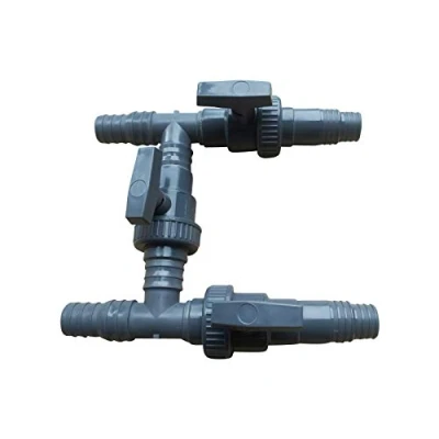 Afbeelding van SPIRATO 3 weg bypass voor zwembad zonne energie en warmtepomp 32 38 mm zacht met afsluitventielen