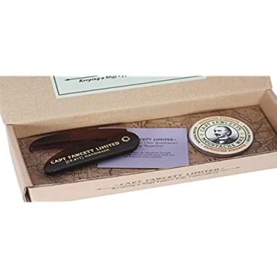 Afbeelding van Captain Fawcett&#039;s Moustache Wax (Expedition Strength) &amp; Folding Pocket Comb (CF.87T) Gift Set Made in England