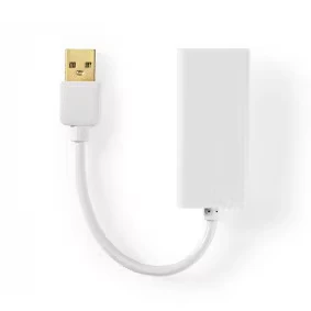 Afbeelding van USB 2.0 Adapter A Male RJ45 Female 10/100 Mbit 0,2 m Wit