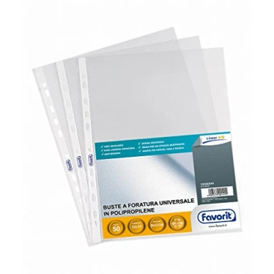 Afbeelding van Favorit Buste Perforate, Buccia d&#039;Arancia, Medio Spessore, 22 x 30 cm, 50 Pezzi, Trasparenti