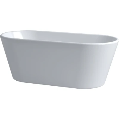 Afbeelding van Clou InBe Vrijstaand Ligbad Ovaal 165x73.5x61.5 cm Acryl Wit Met Overloop Chroom