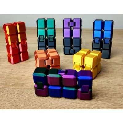 Afbeelding van Flexi fidget infinity cube, anti stress kubus