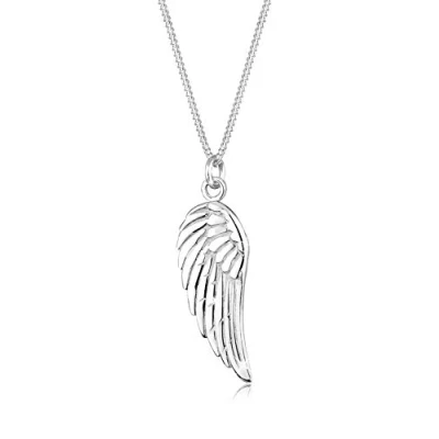 Afbeelding van Elli Dames Engel Vleugels Hanger Symbool Boho Trend in 925 Sterling Zilver
