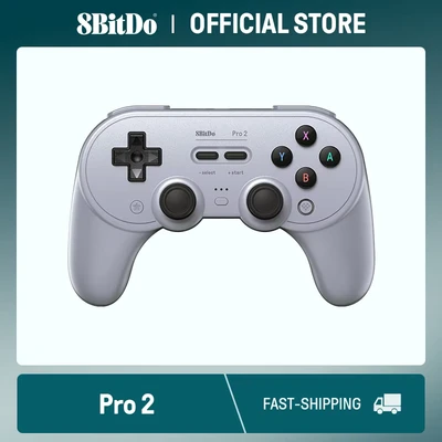 Afbeelding van 8BitDo Pro 2 Bluetooth controller gamepad met Hall effect joystick voor Nintendo Switch, PC Windows