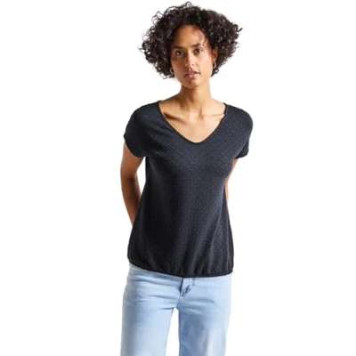 Afbeelding van STREET ONE Kanten shirt, Deep Water Blue, 38