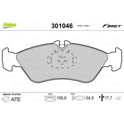 Afbeelding van Valeo Remblokset 301046