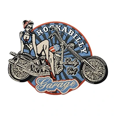 Afbeelding van Finally Home Retro Rockabilly jaren 80 bikerpatch om op te strijken, vintage motorfiets patches, Amerikaanse rugpatch, motorjas, old school patch voor leren vesten