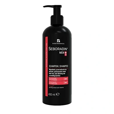 Afbeelding van Seboradin Shampoo tegen haaruitval voor mannen, haargroei, anti haaruitval, haarshampoo heren, vitaminen, natuurlijke extracten, haarverzorging, haarshampoos 400 ml mannen