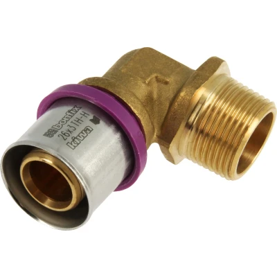 Afbeelding van Bonfix Alu pers Kniekoppeling 1&quot;x26mm