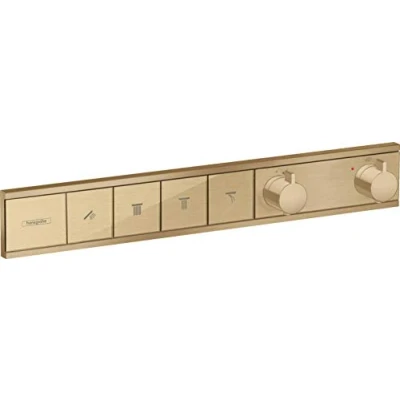 Afbeelding van Hansgrohe douchethermostaat afbouwdeel rainselect 4 functies geborsteld brons 15382140