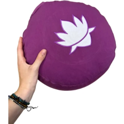 Afbeelding van YogaStyles Meditatiekussen Symbolic Paars met lotusbloem