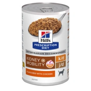 Afbeelding van 24x 370g Hill&#039;s Prescription Diet k/d + Mobility Hundefutter nass