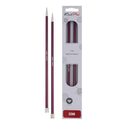 Afbeelding van Knit Pro breinaalden Zing Single Ended 30 cm x 6,00 mm aluminium, violet