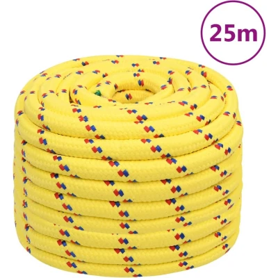 Afbeelding van vidaXL Boottouw 20 mm 25 m polypropyleen geel