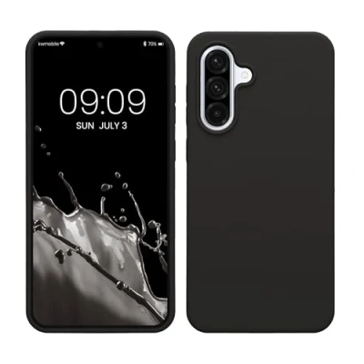 Afbeelding van kwmobile telefoonhoesje geschikt voor Samsung Galaxy A36 5G Hoesje met siliconen coating Smartphone case in donkergrijs