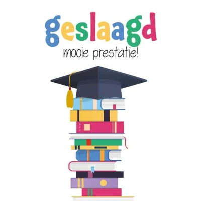 Afbeelding van Kaart Geslaagd SGR27 Geslaagd, mooie prestatie!