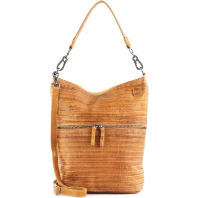 Afbeelding van FREDsBRUDER Leren Schoudertas Bommel Shoulder Bag Nectar Lichtbruin